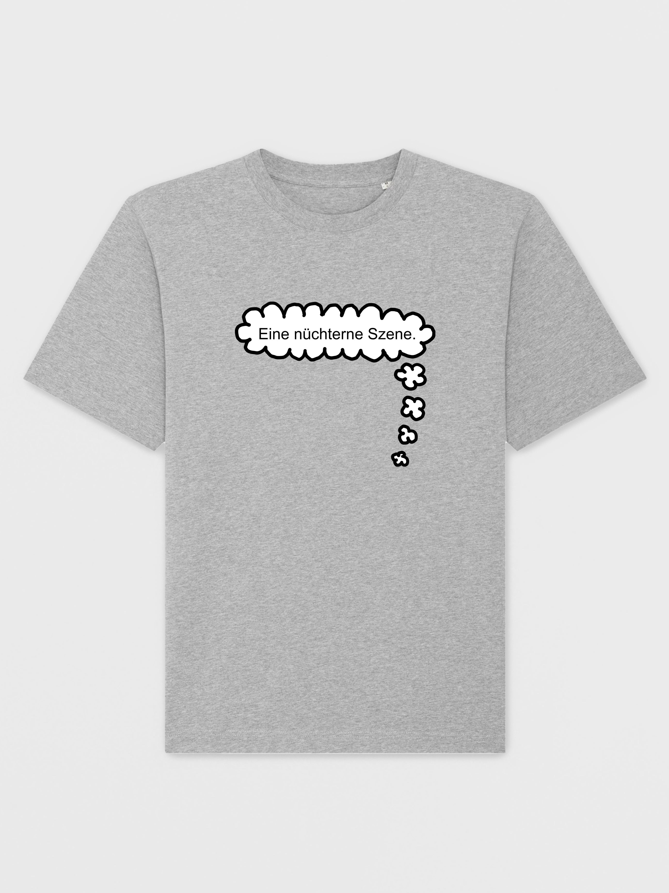 Shirt (grau): Eine nüchterne Szene.