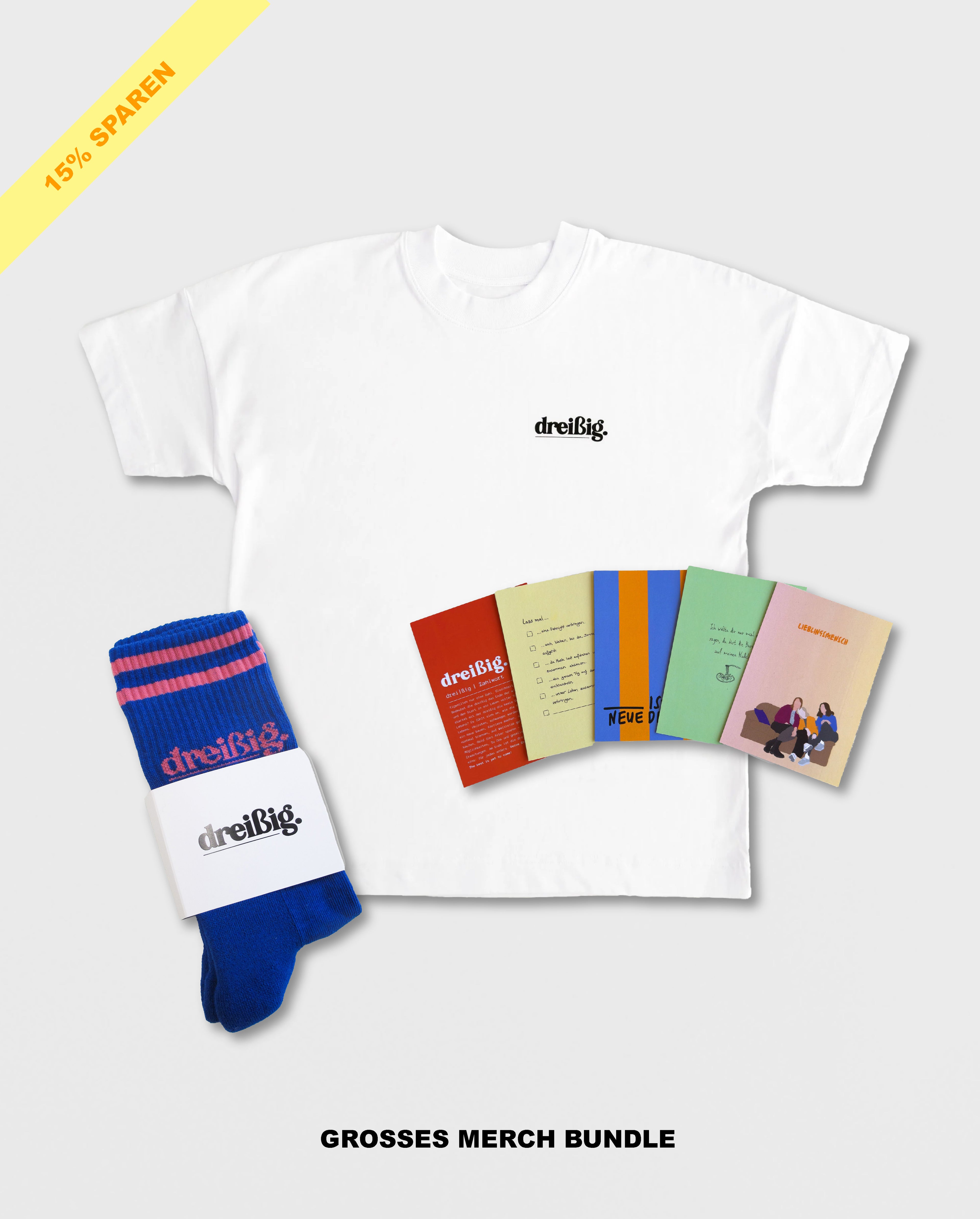 großes Merch-Bundle: dreißig (blau)