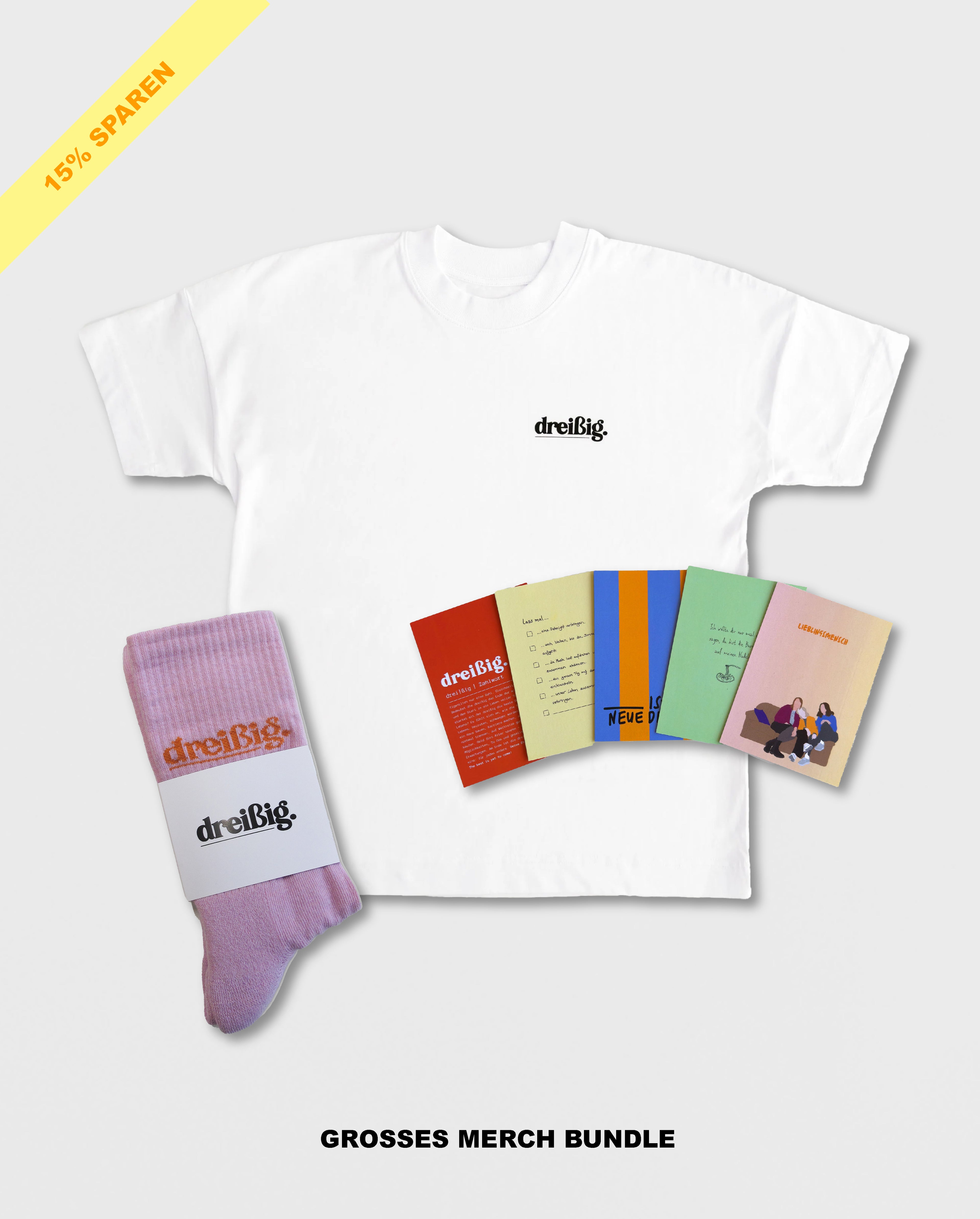 großes Merch-Bundle: dreißig (rosa)